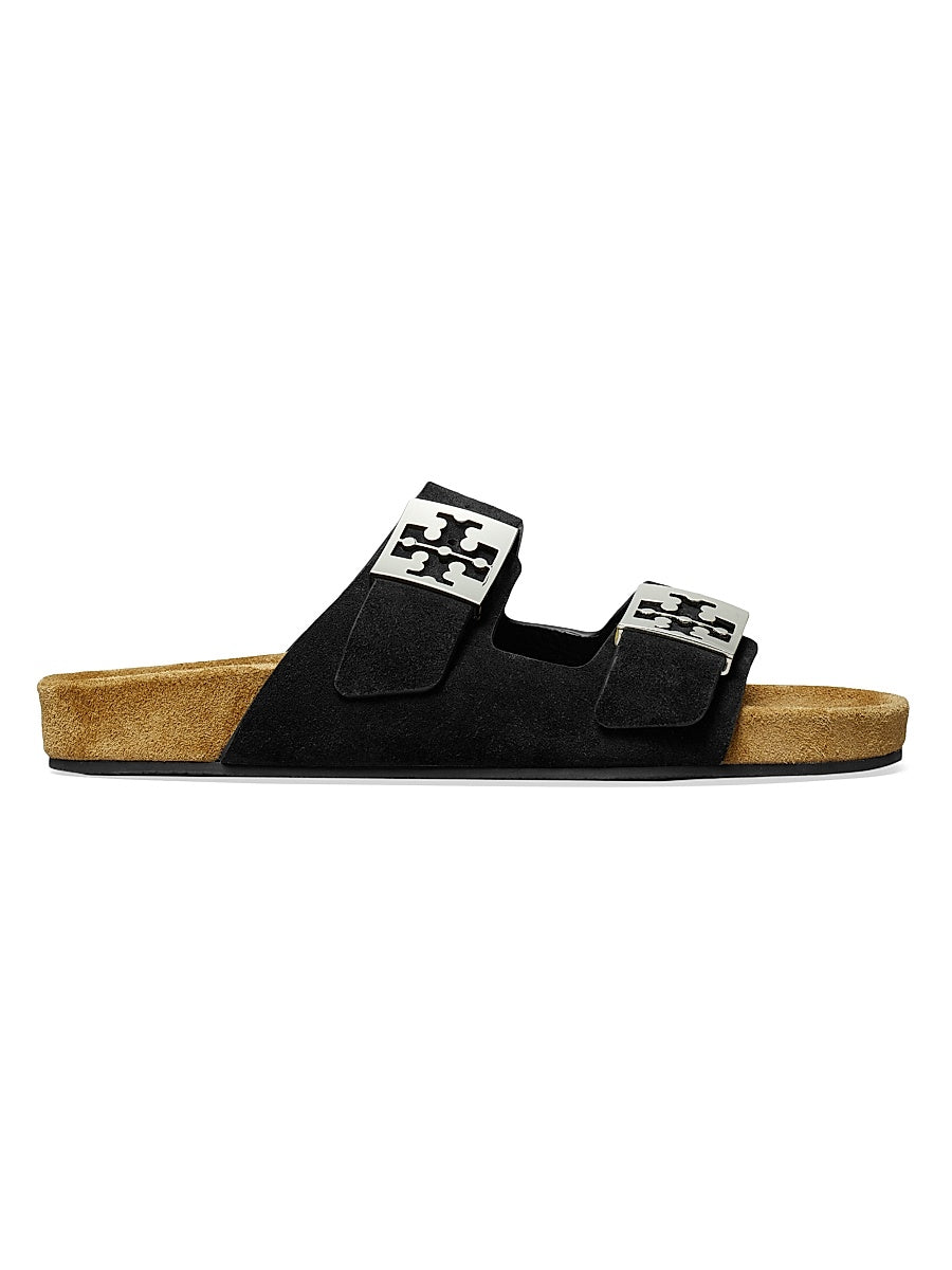 Mellow Logo-Detail Suede Sandals