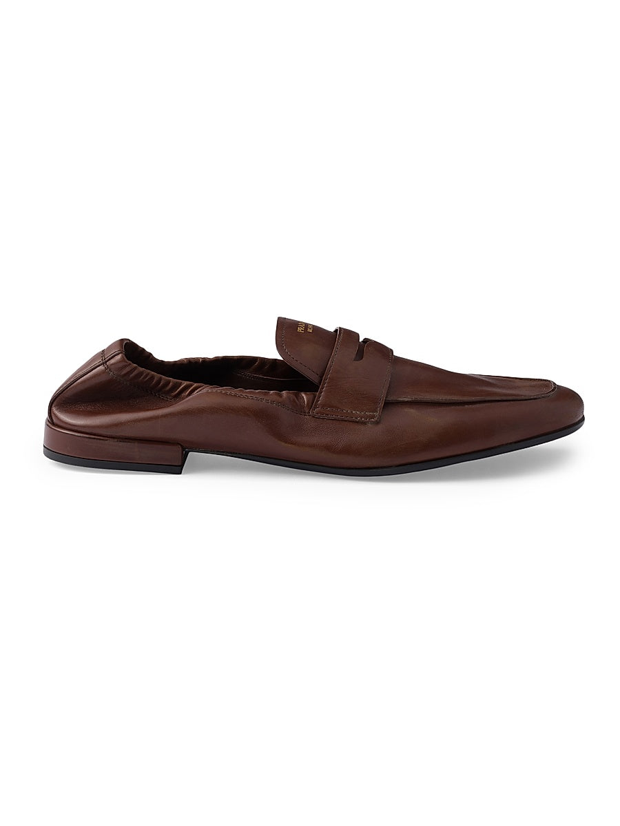 Shuffle Antiqued Leather Loafers