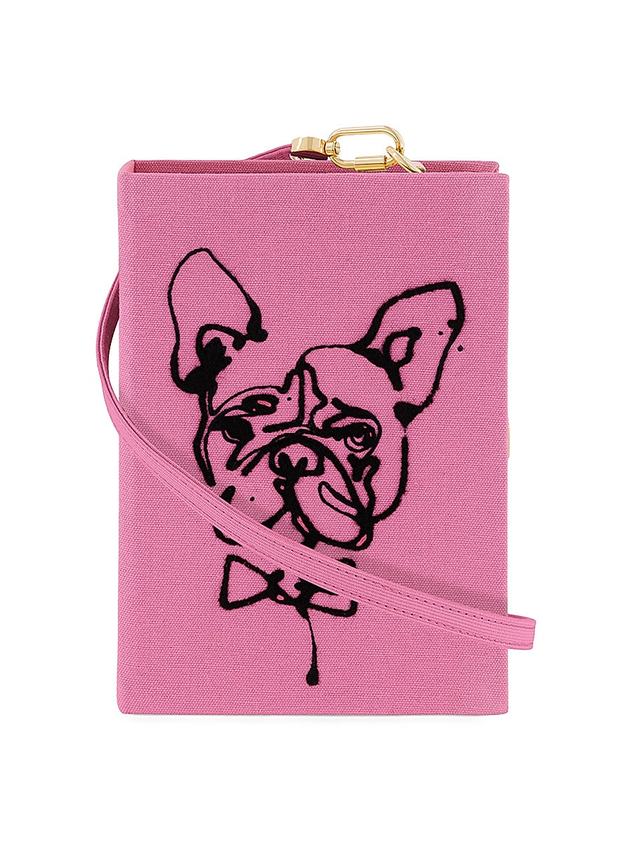 Frenchie Strapped Book Clutch