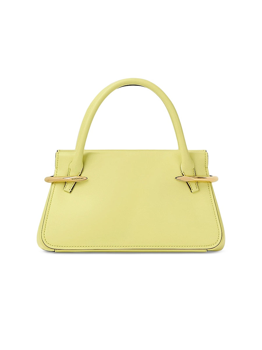 Mini Pinch Top Handle Bag in Leather