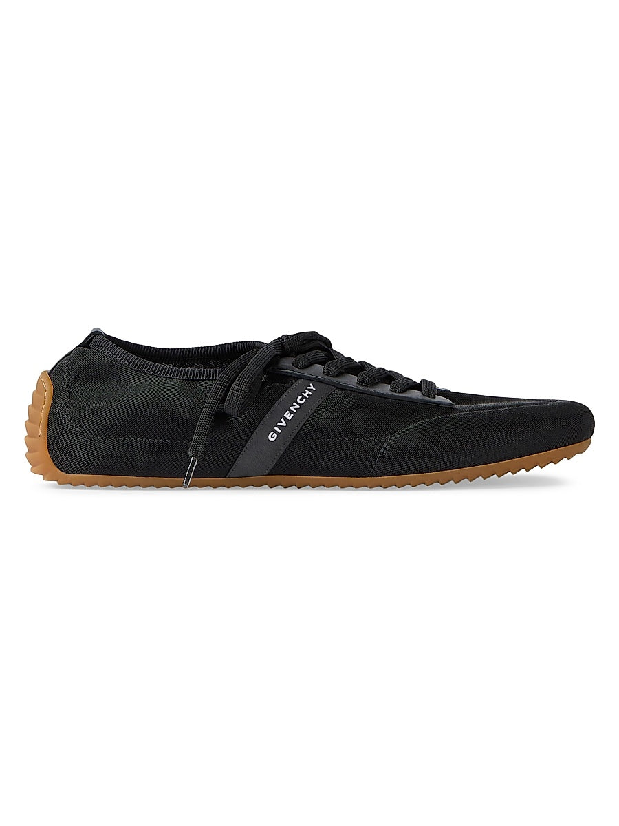 Slim Sneakers in Transparent Mesh and Leather
