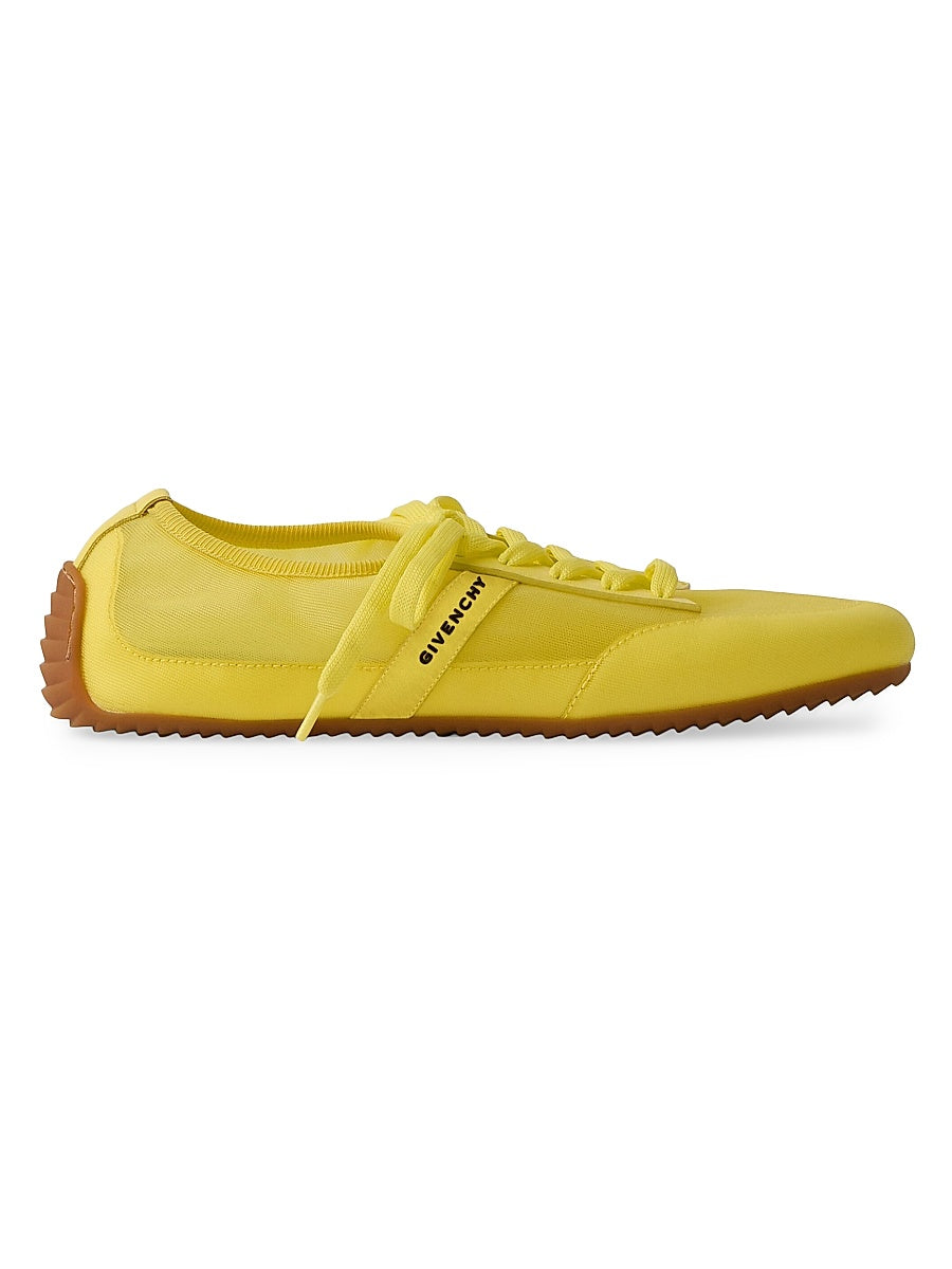 Slim Sneakers in Transparent Mesh and Leather
