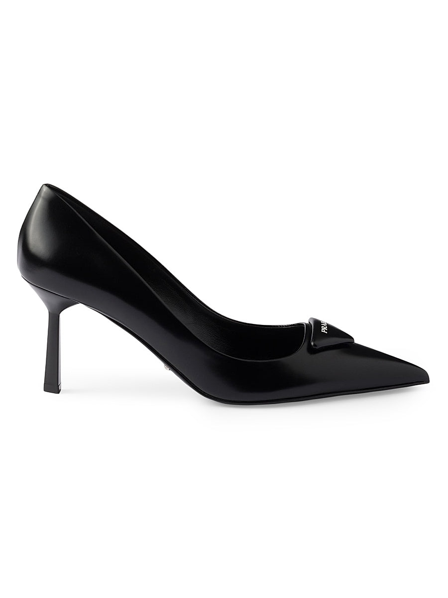 Brushed Leather Pumps