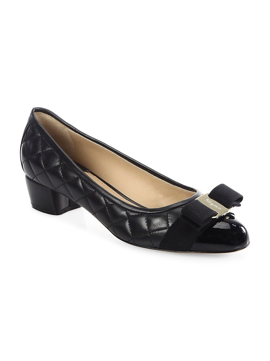 Vara 30MM Quilted Leather Pumps