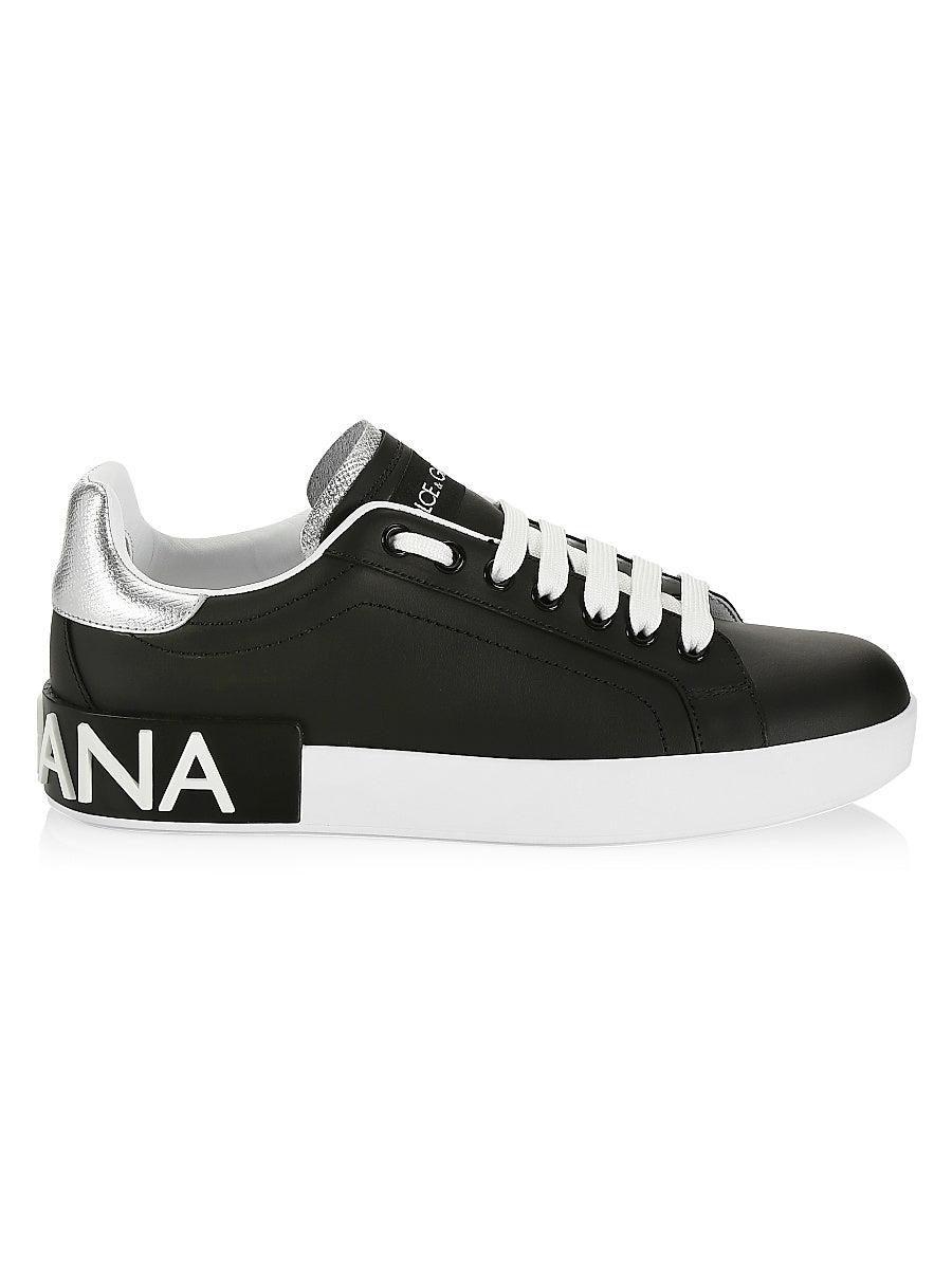 Portofino Logo Leather Sneakers