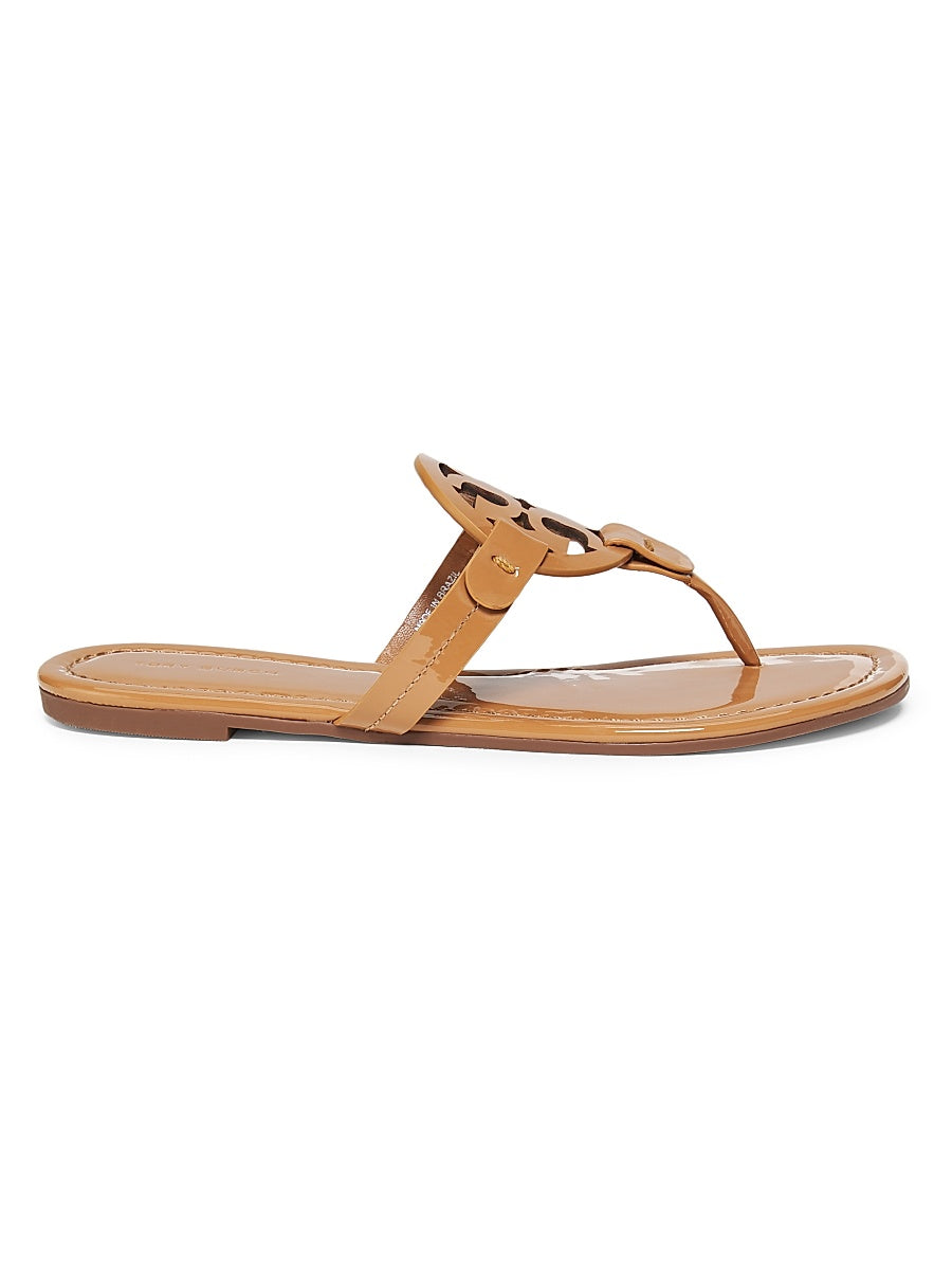 Miller Patent Leather Thong Sandals