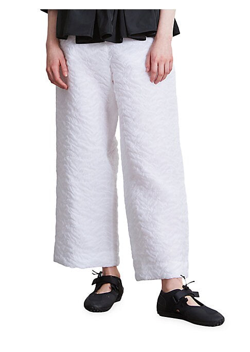 Puffy Straight-Leg Pants