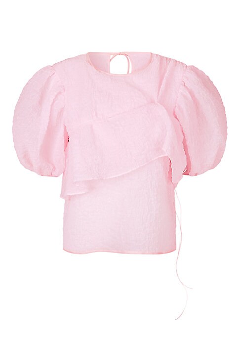 Ruffled Puff Sleeve Top