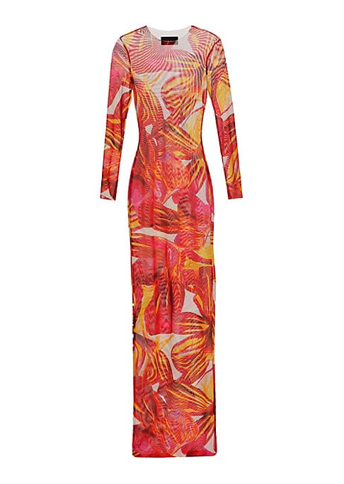 Blooming Mesh Maxi Dress