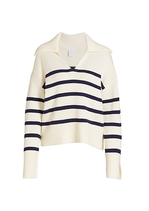 Cozy Striped Polo Sweater