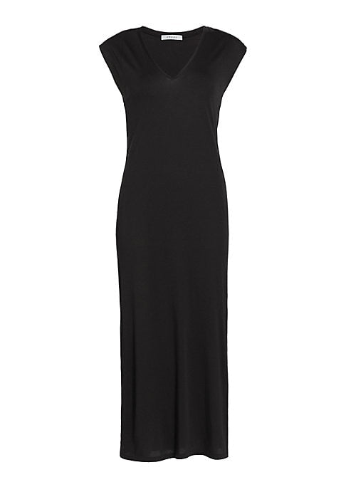 V-Neck Soft Midi Dress