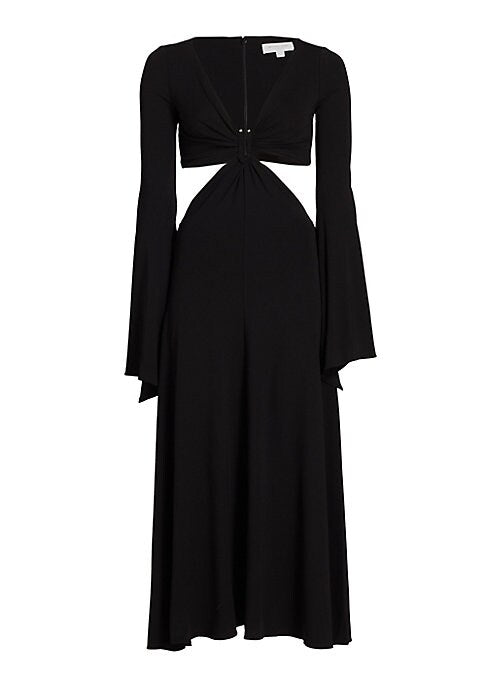 Twisted Cut-Out Midi Dress