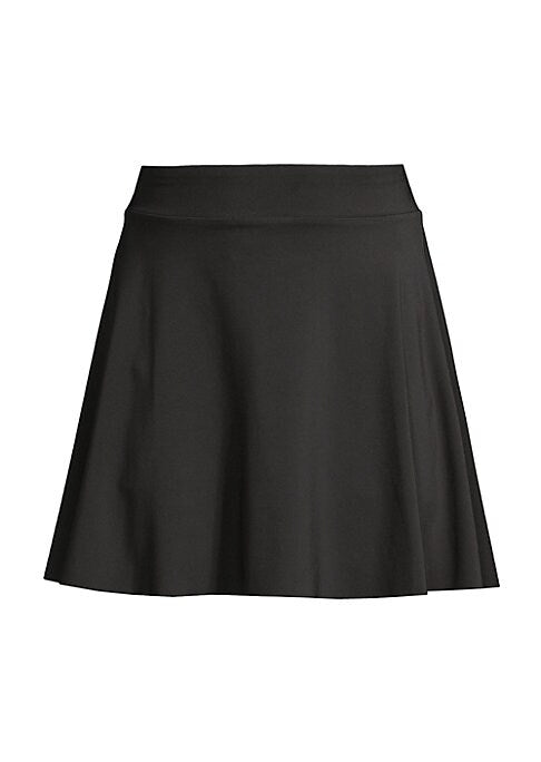 Pleated Stretch Mini Skirt