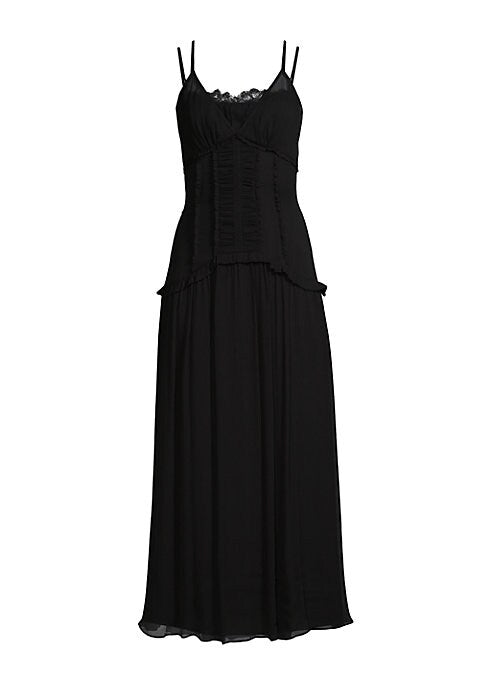 Chic Ruched Silk Midi