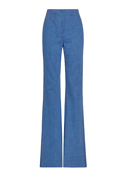 High-Waisted Denim Flare