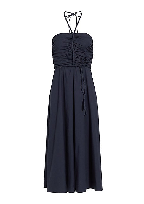 Braided Halter Midi Dress
