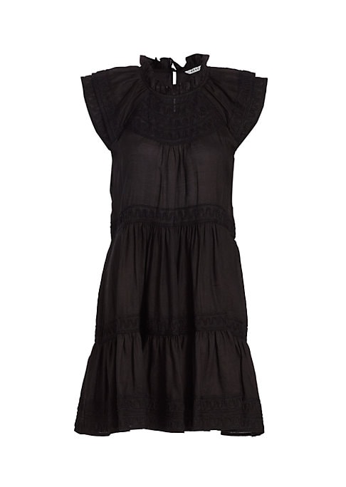 Embroidered Flutter Dress