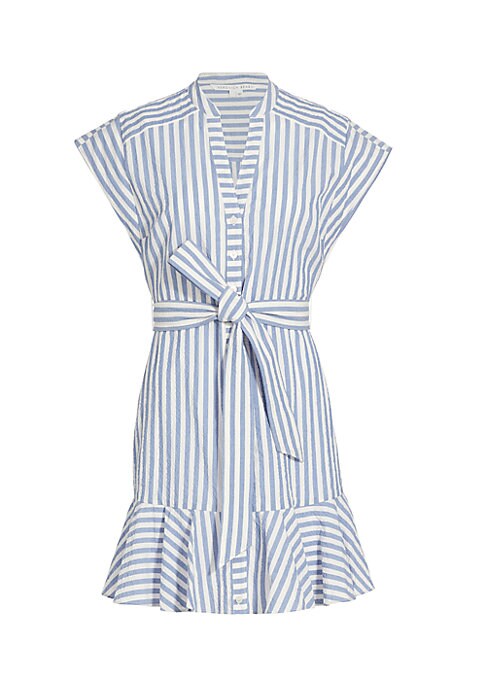 Striped Cap Sleeve Mini Dress
