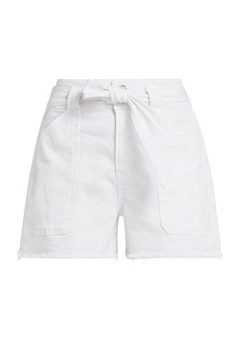 Twill Tie-Detail Shorts