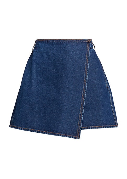 Denim Wrap Skort