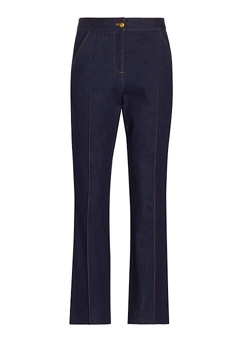 Chic Stretch Denim Trousers