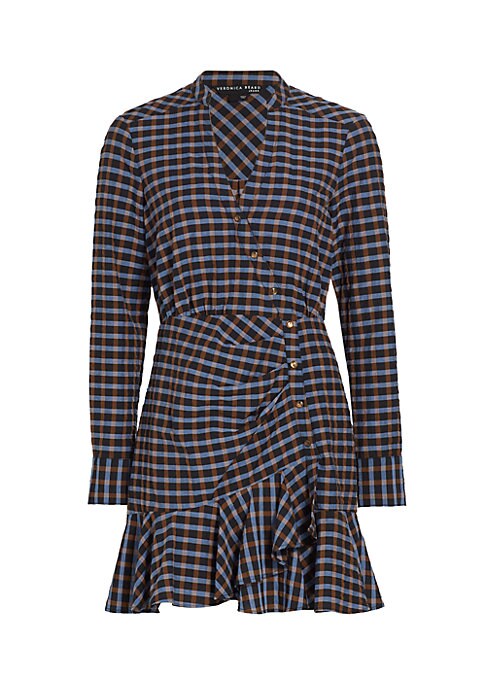 Checkered Wrap Dress