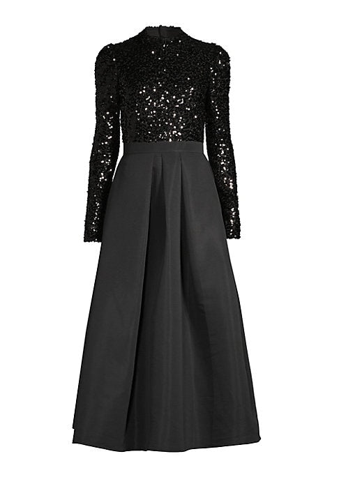 Sequined Elegance Midi-Dress