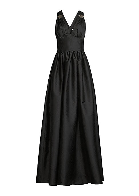 Brooch Detail A-Line Dress