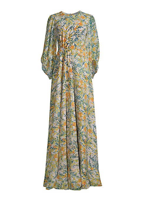 Floral Sequin Elegance Gown