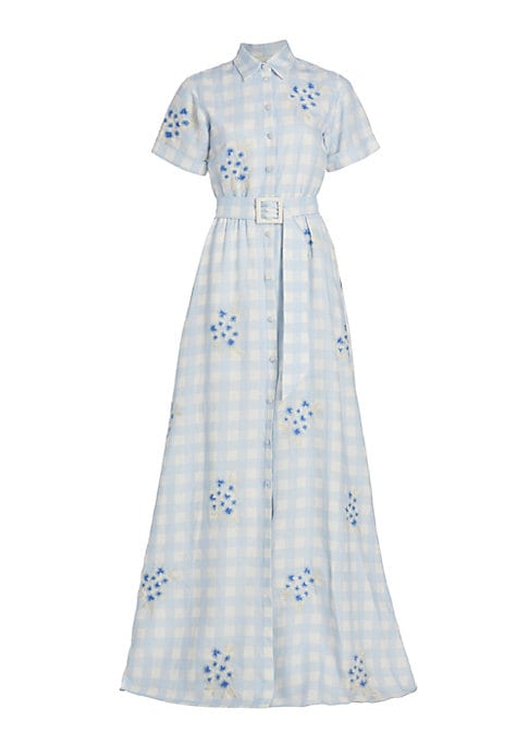 Floral Gingham Maxi Dress