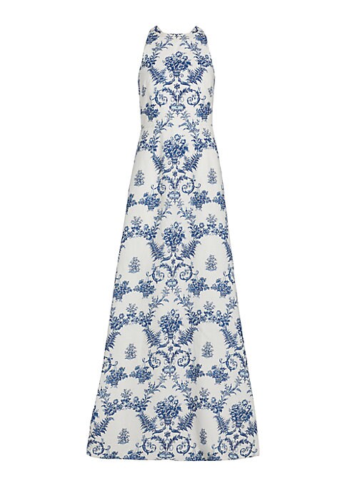 Floral Cross-Back Gown