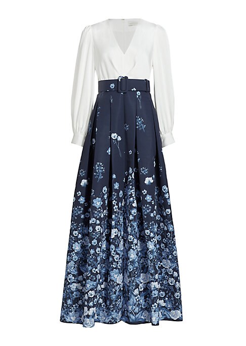 Chic Mixed-Media Gown