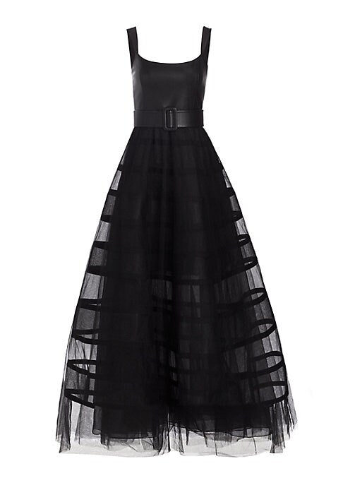 Chic Faux A-Line Gown