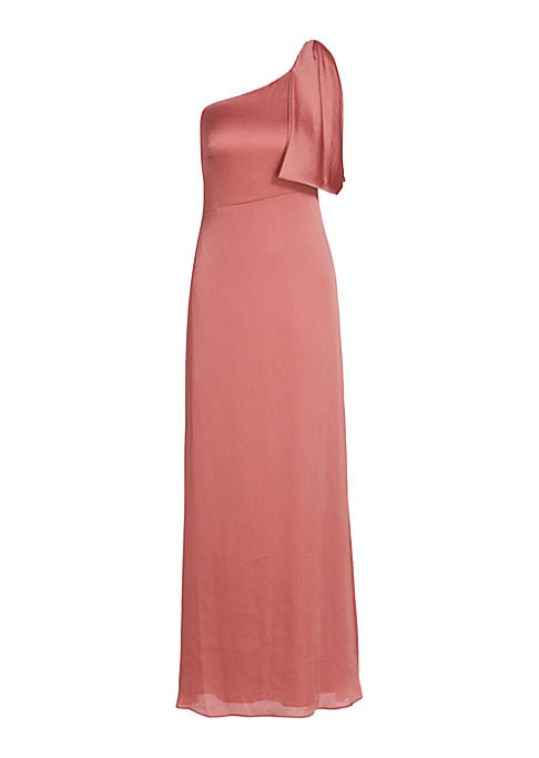 Elegant Bow Satin Gown