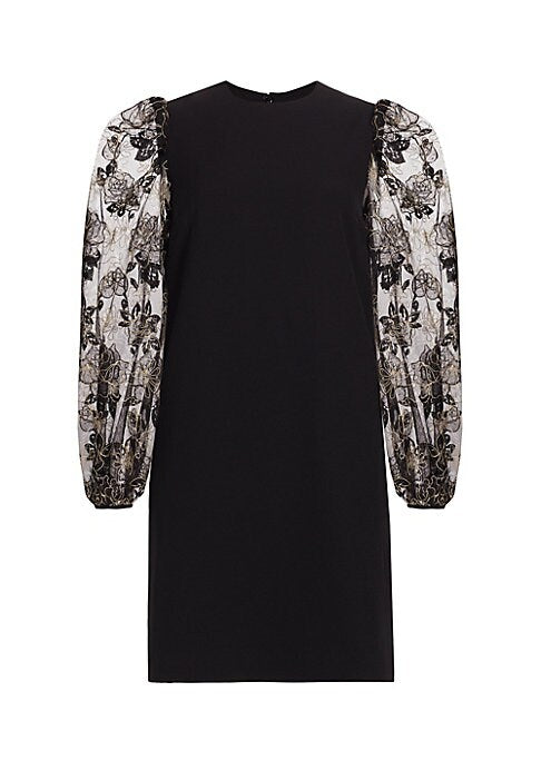 Tulle Sleeve Shift Dress