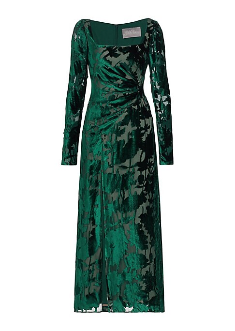 Velvet Floral Elegance Dress