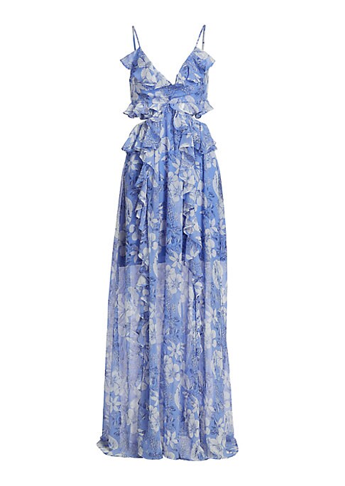 Floral Cutout Maxi Dress