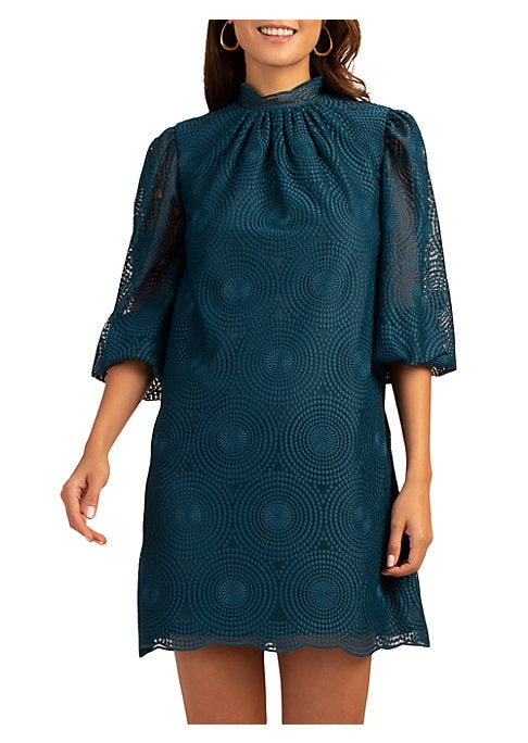 Dot Scallop Mini Dress