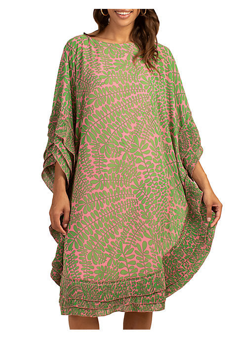 Stem Print Ruffled Dress