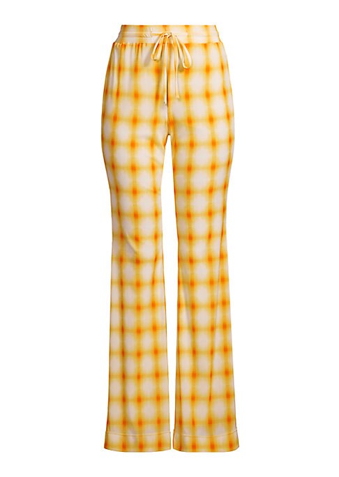 Gradient Check Mesh Trousers