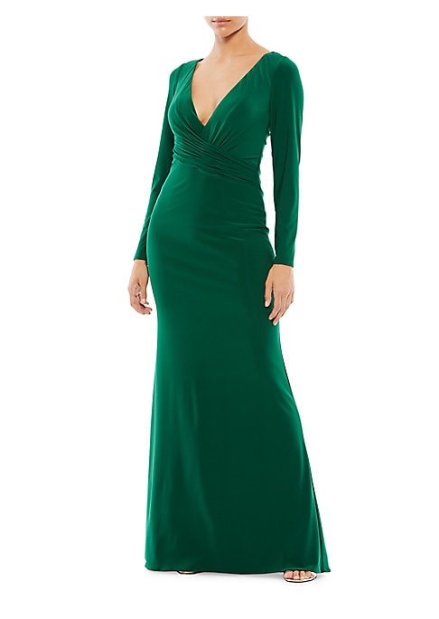 Elegant Wrap A-Line Gown