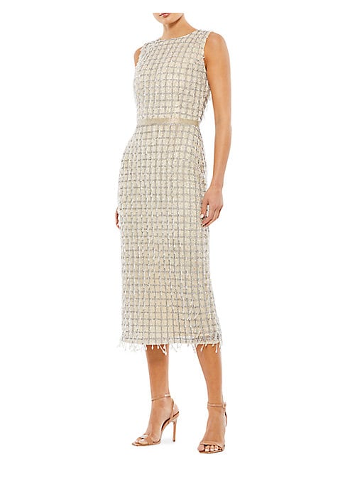 Fringe Tea Length Dress