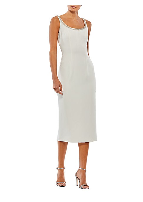 Glistening Crepe Midi Dress