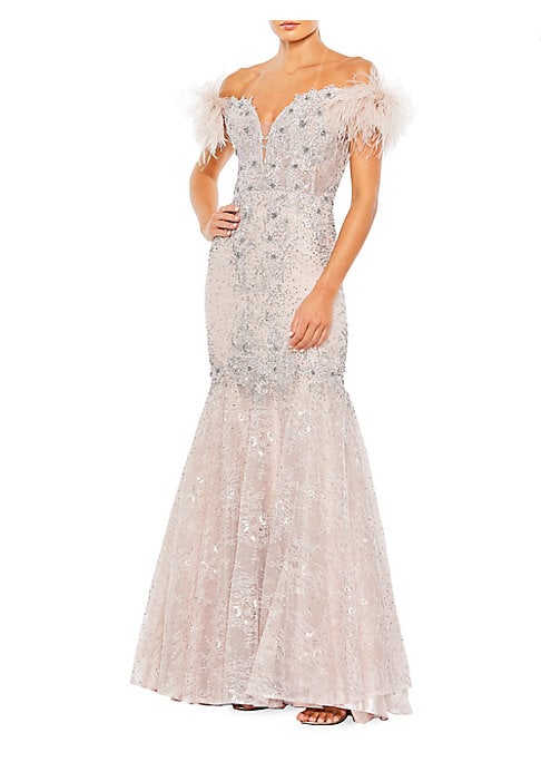 Feathered Glamour Dress