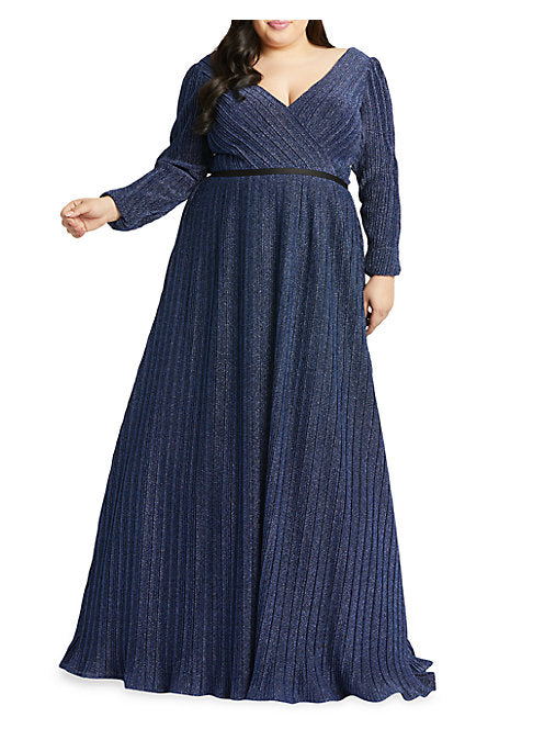 Sparkling V-Neck Gown