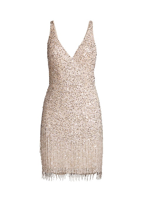 Glistening V-Neck Dress