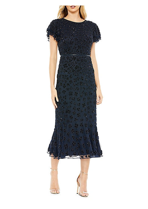 Beaded Flutter Dress