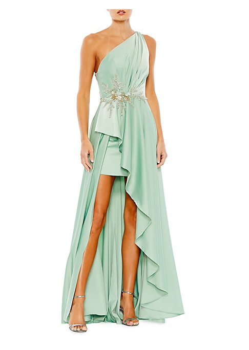 Glam Ruffle Evening Dress