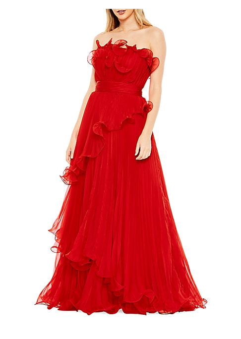 Ruffled Chiffon Dream Gown