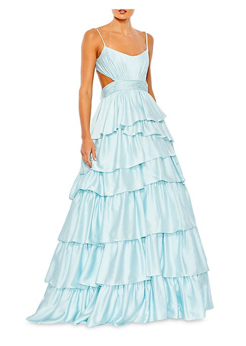 Romantic Ruffled Evening Gown